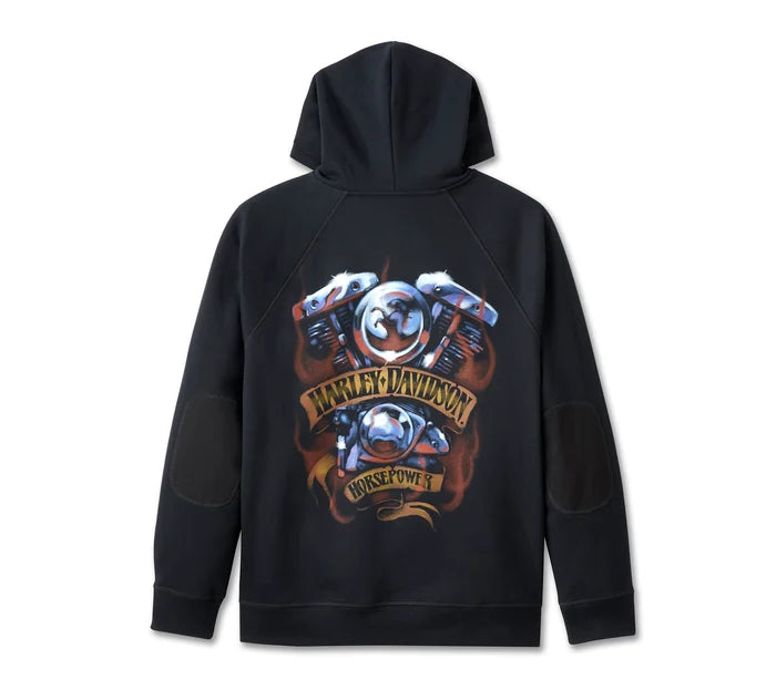 Harley-Davidson Loaded with Horsepower Raglan Hoodie