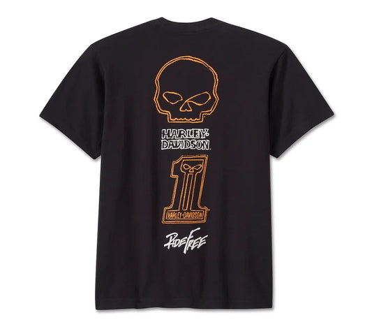 Willie G Ride Free! Tee - True Black