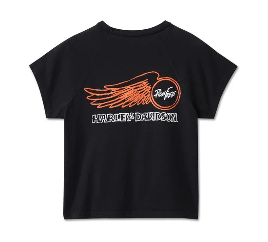 Willie G Winged Wheel Baby Doll Tee