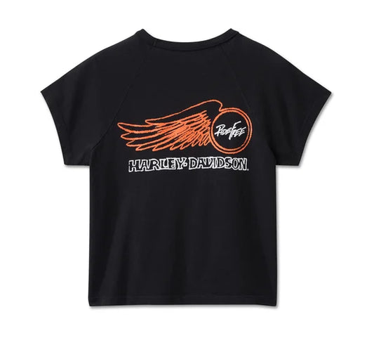 Willie G Winged Wheel Baby Doll Tee