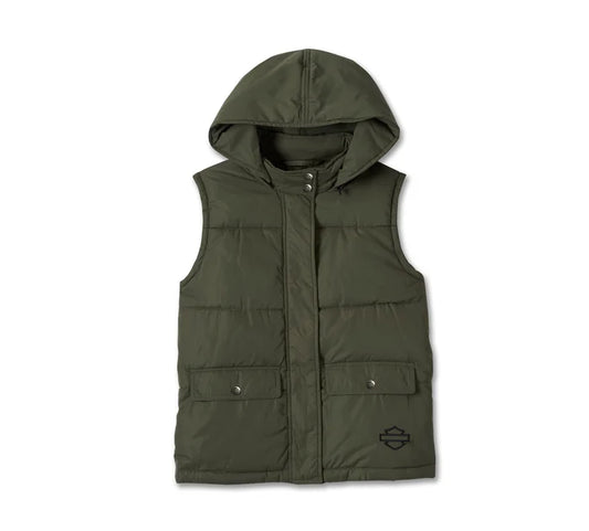 Harley-Davidson Women's Bar & Shield Quilted Vest - Grape Leaf