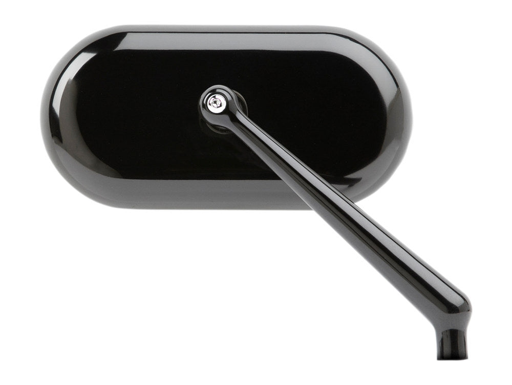 Arlen Ness Forged Oval Mirror Black for Right Side