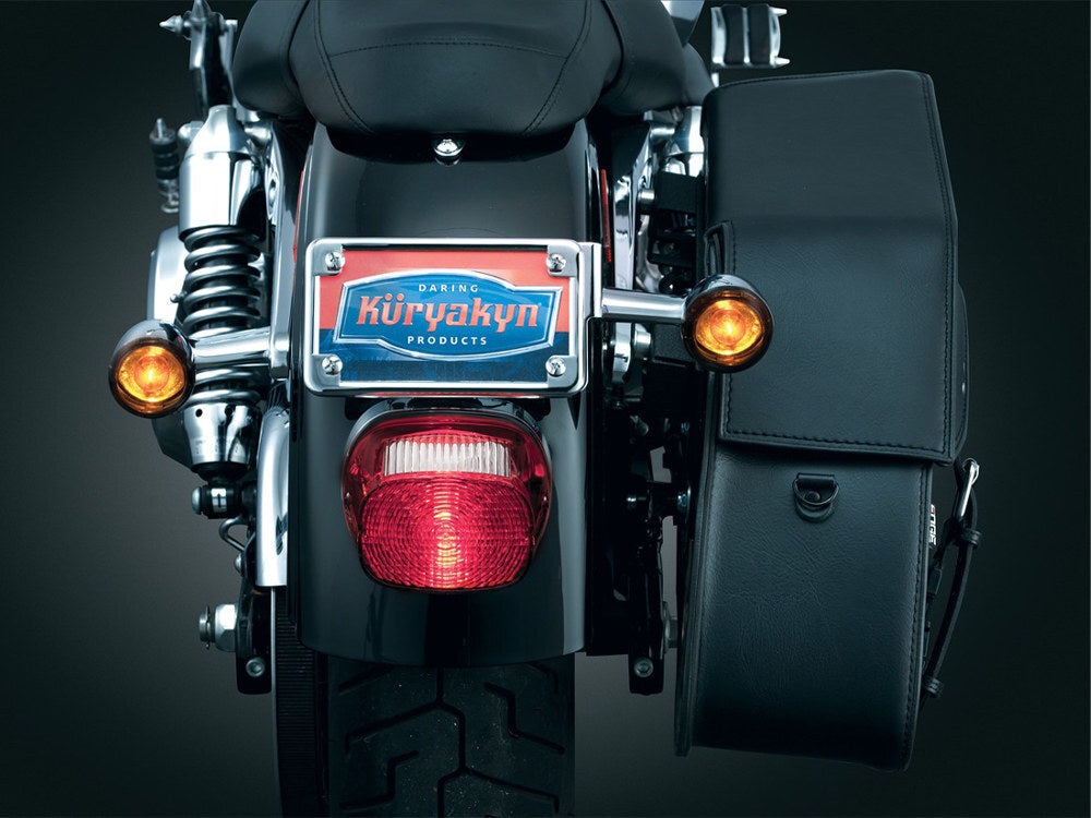 Kuryakyn Number Plate Turn Signal Relocation Kit Chrome
