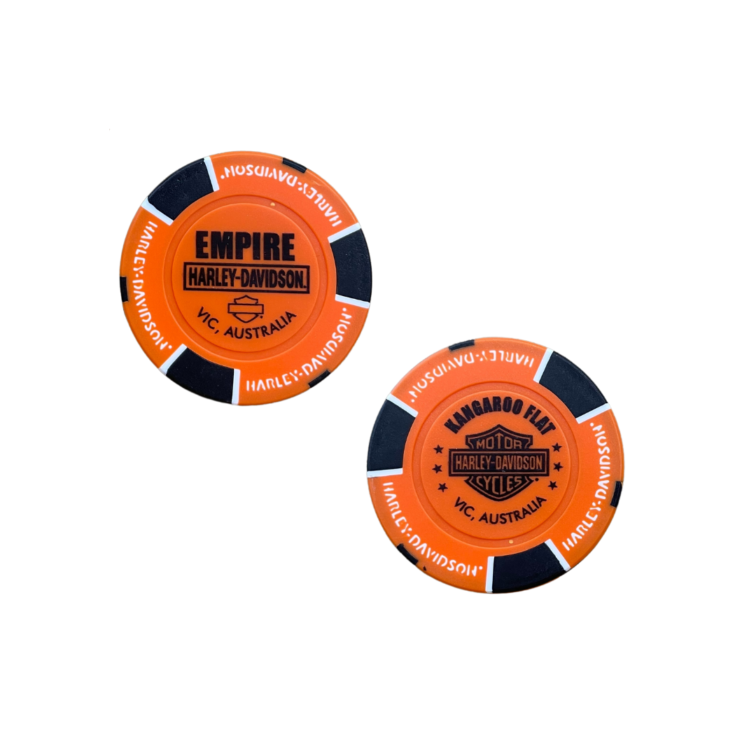 Empire Harley-Davidson Poker Chip - Orange