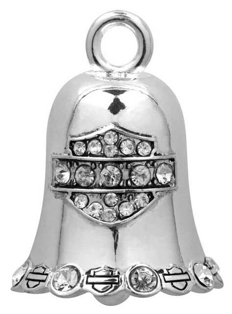 Harley-Davidson White Crystal Bar & Shield Ride Bell