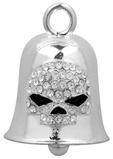 Harley-Davidson White Crystal Willie G Skull Bar & Shield Ride Bell