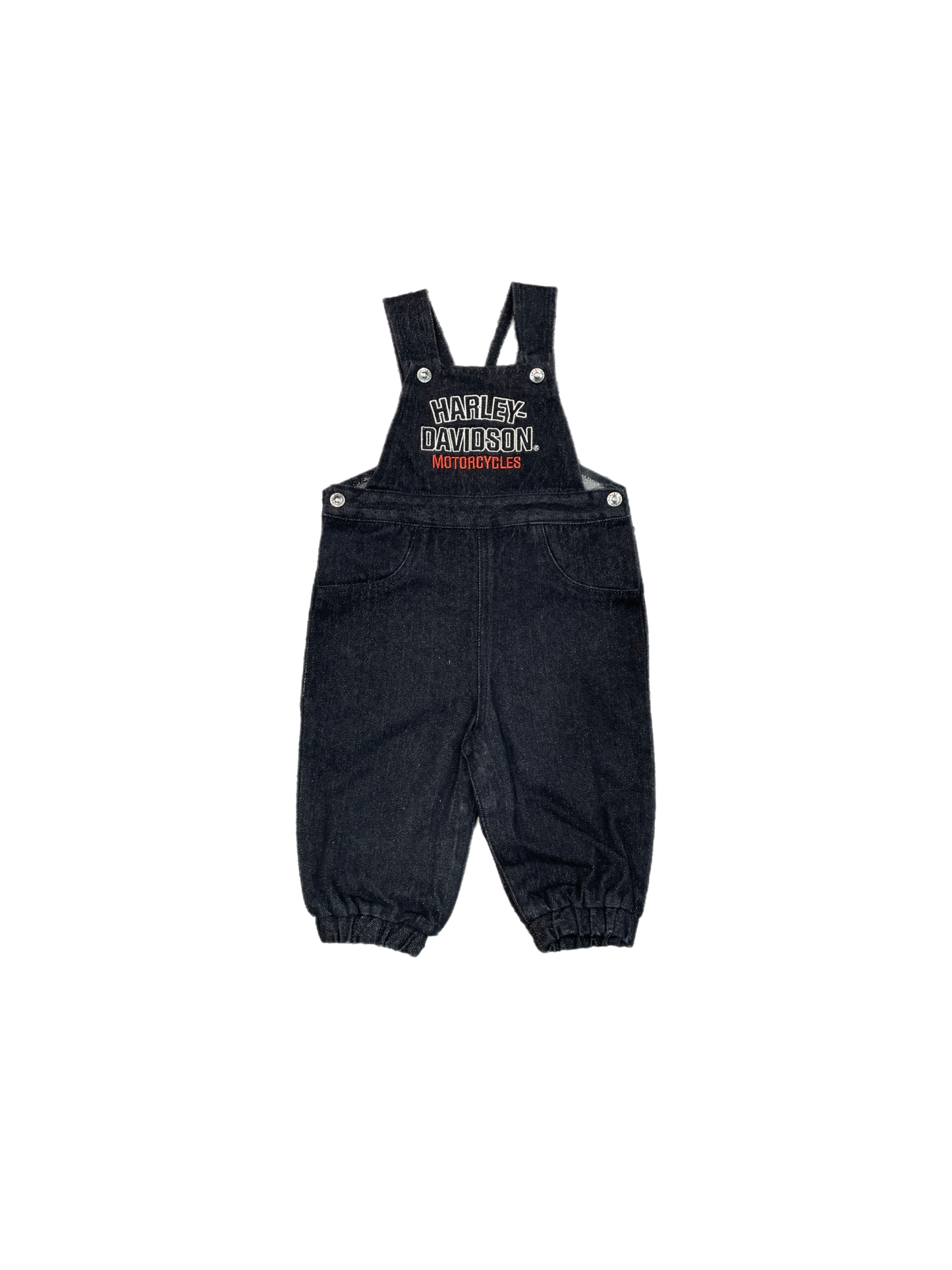 Kids Black Denim Overall