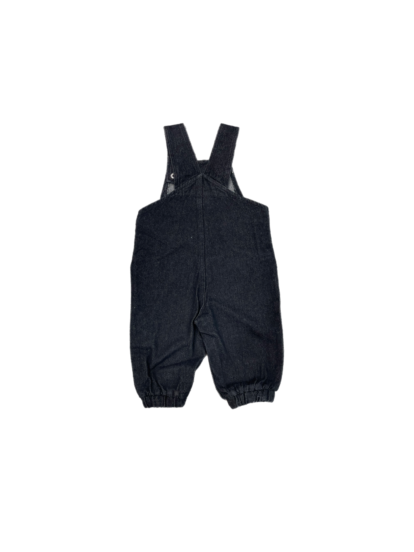 Kids Black Denim Overall