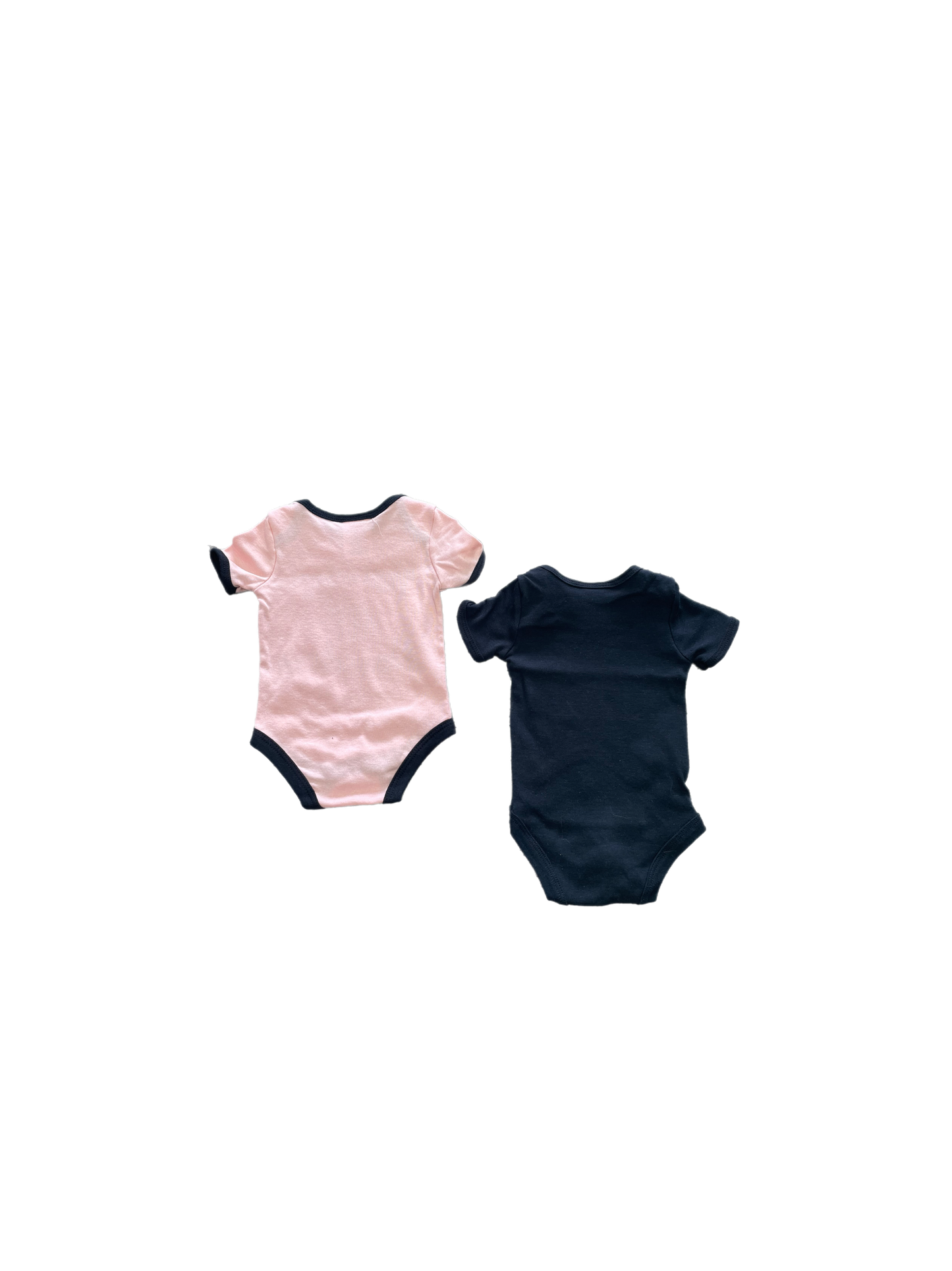 Kids 2-Pack Colorblocked Rib Creeper Set - Pink/Black