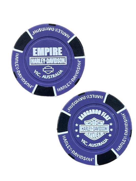Empire Harley-Davidson Purple Poker Chip