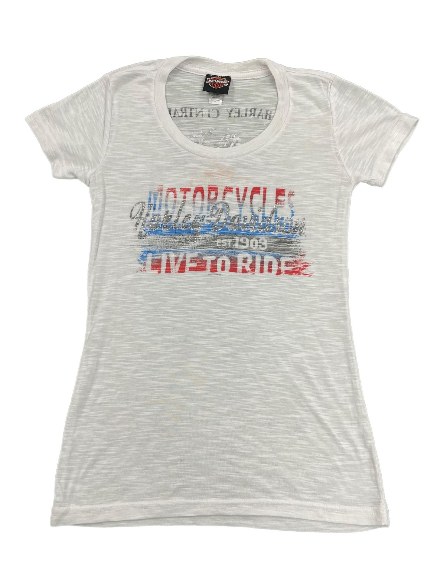 Womens Harley Central Tee - Heavenly