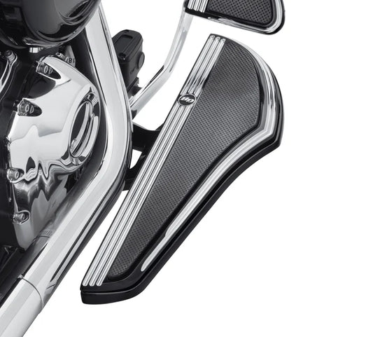Harley-Davidson Defiance Rider Footboard Kit - Black Anodized Machine Cut