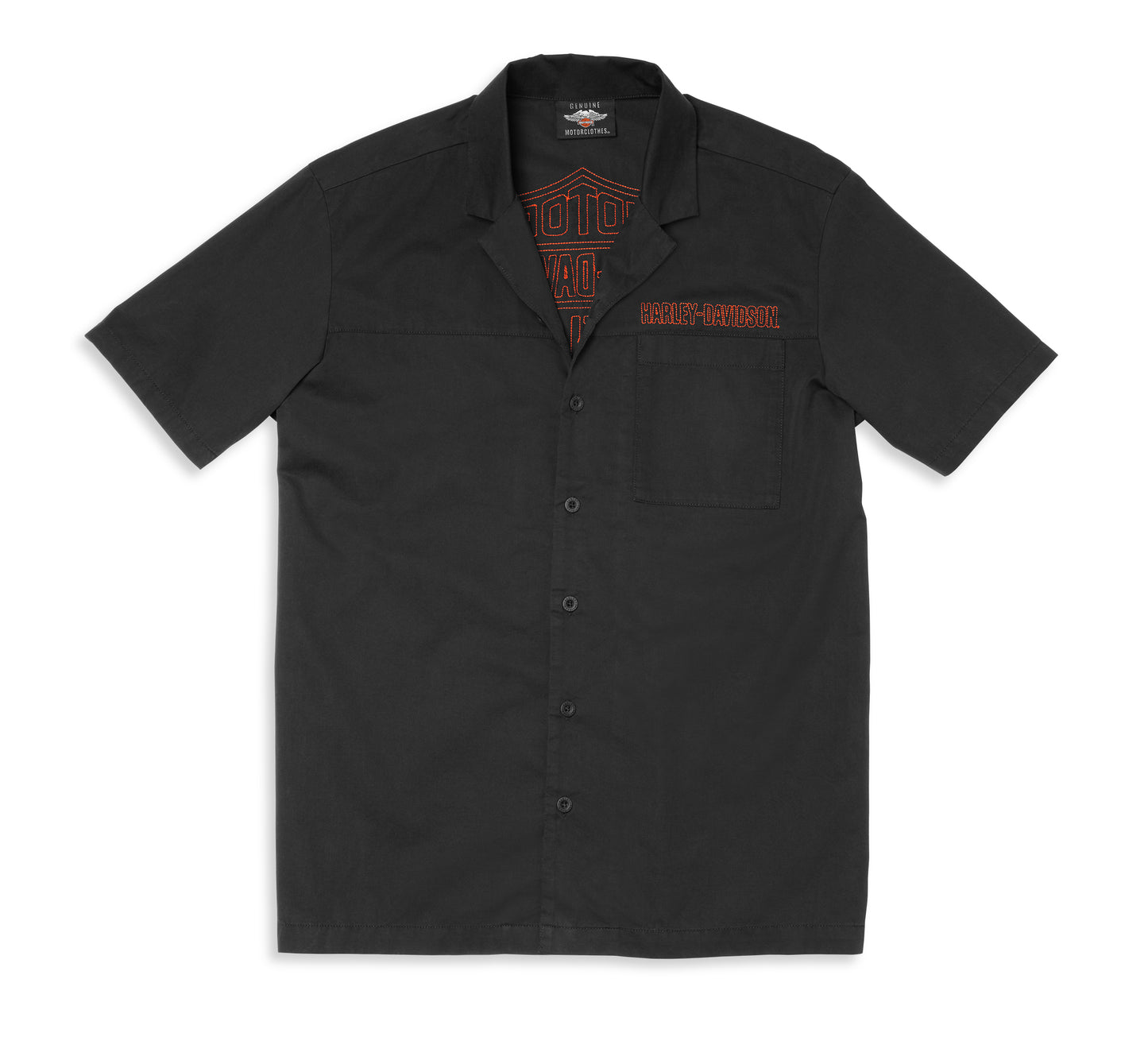 Men's Embroidered Graphic Solid Mechanics Shirt