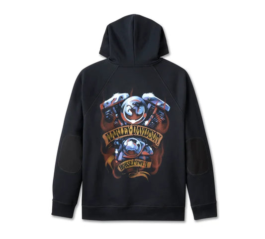 Harley-Davidson Loaded with Horsepower Raglan Hoodie