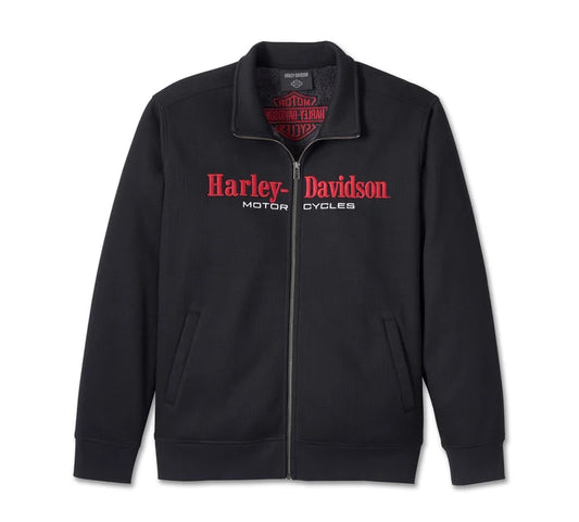 Harley-Davidson Men's Darting Zip-Up Sweatshirt Black