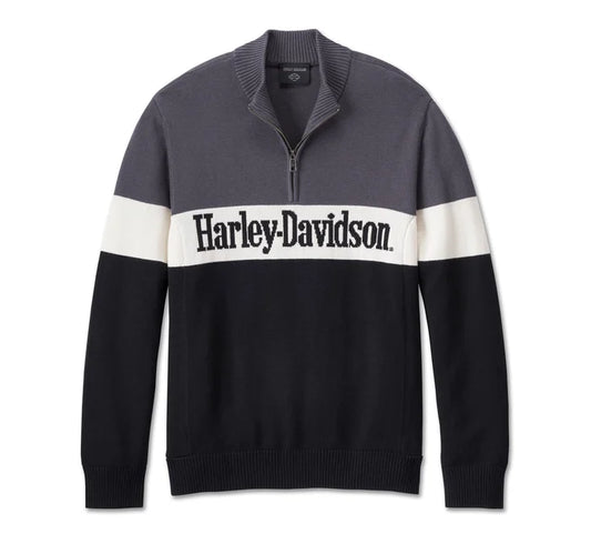 Harley-Davidson Men's Darting 1/4 Zip Sweater