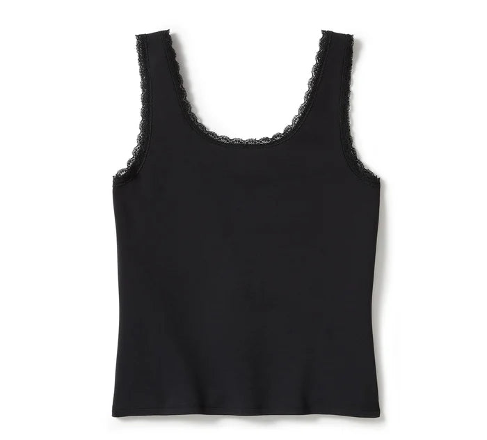 Harley-Davidson Women's Rose & Thorn Bling Lace Trim Tank