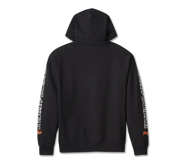 Willie G Winged Wheel Pullover Hoodie - True Black