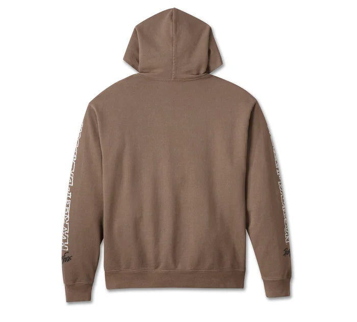 Willie G Winged Wheel Pullover Hoodie - Dark Grey