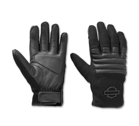 Harley-Davidson Men's H-D Dyna Knit Leather Riding Gloves