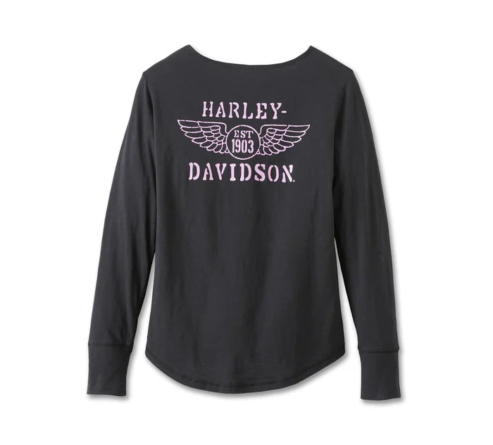 Harley-Davidson Women's Hero Long Sleeve Knit Top
