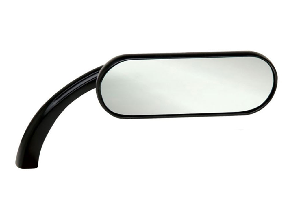 Mini Oval Mirror Black for Right Side