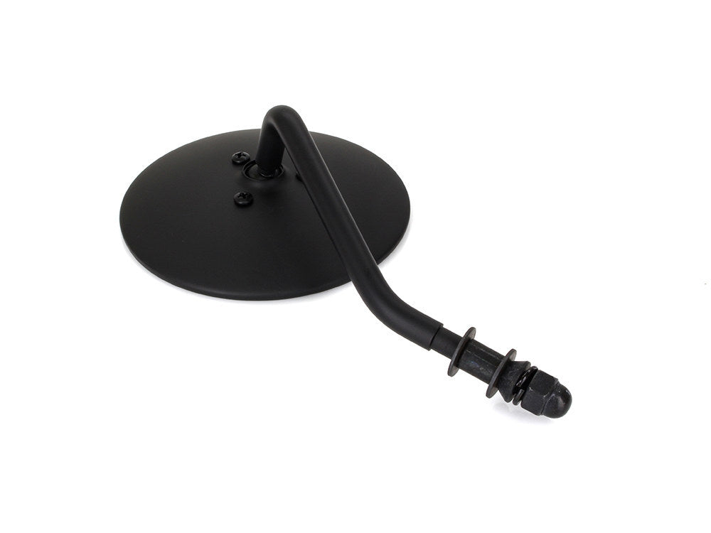 Round Mirror w/Short Stem Black for Left Side