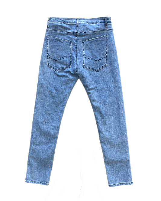 TKD Mens Sky Blue Stretch Slim Fit Riding Jeans