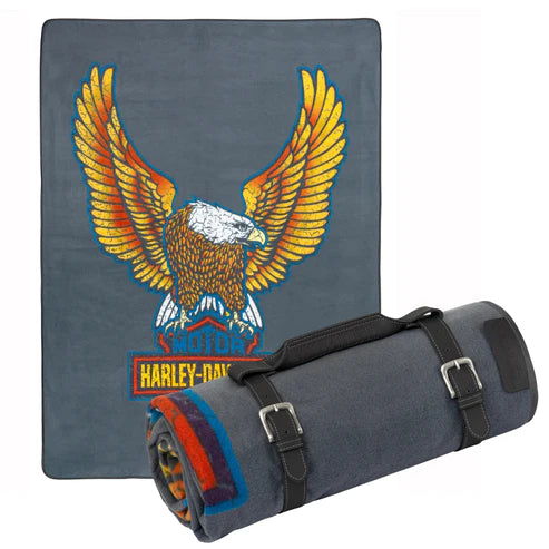 Harley-Davidson Bar & Shield Eagle Folding Blanket