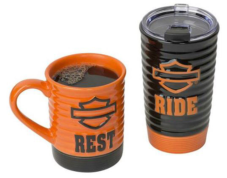 Harley-Davidson Ride & Rest Ceramic Coffee Mug Set