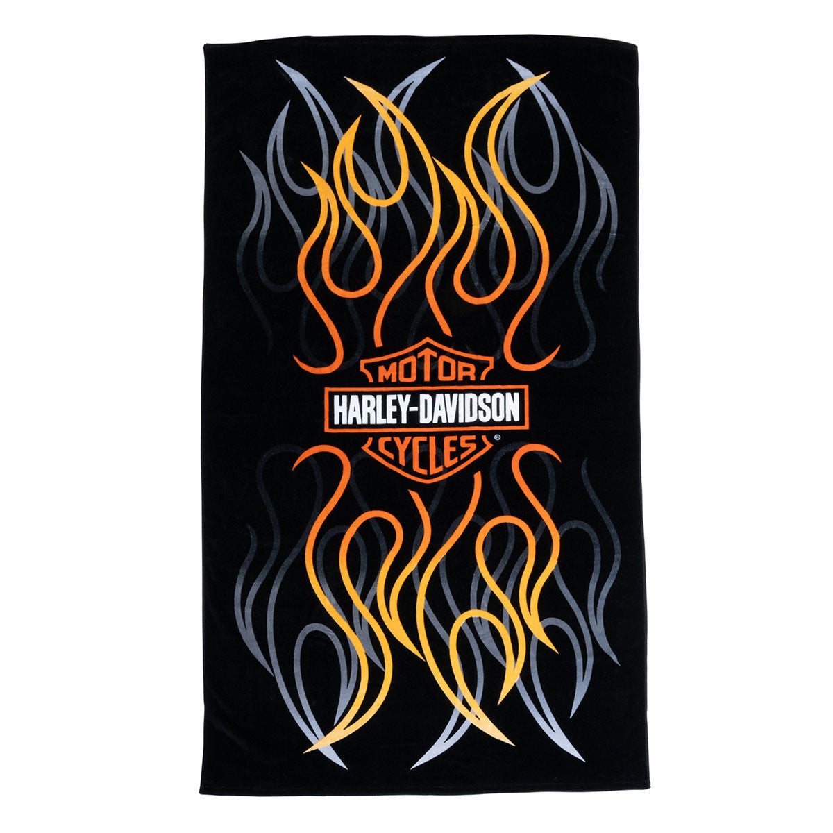 Harley-Davidson B&S Flames Beach Towel