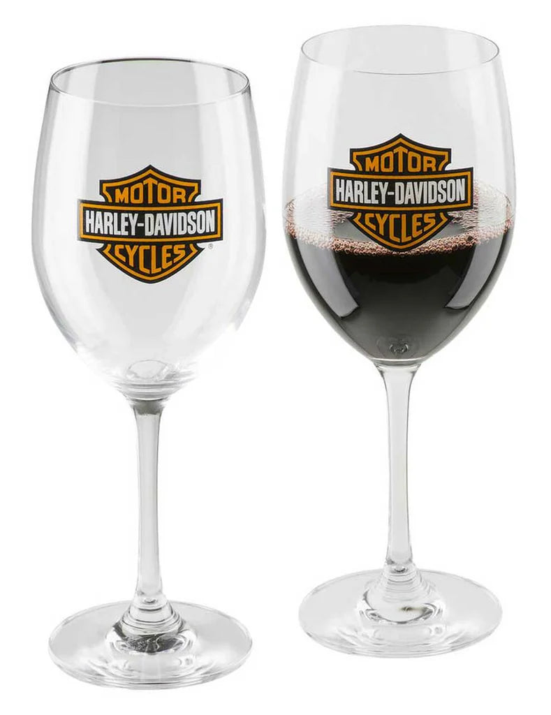 Harley-Davidson Bar & Shield Wine Glass Set