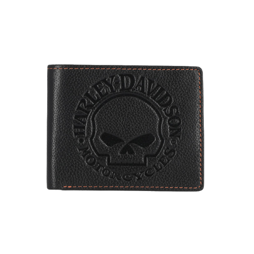 Harley-Davidson Men's Willie G Skull Passcase Bi-Fold Wallet