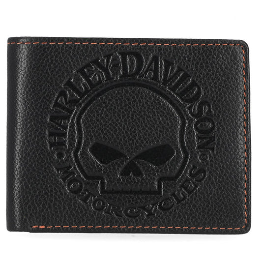 Harley-Davidson Men's Willie G Skull Passcase Bi-Fold Wallet