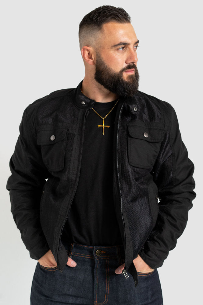 Mesh PL Jacket : Black Protective Motorcycle Jacket