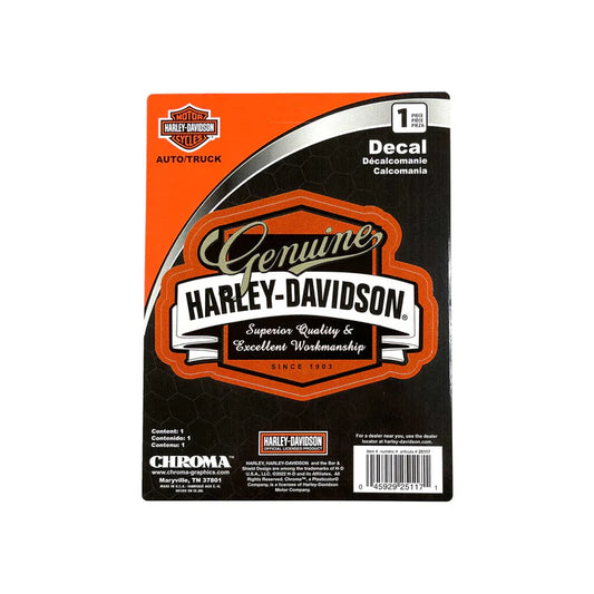 Genuine Harley-Davidson 6"x8" Decal