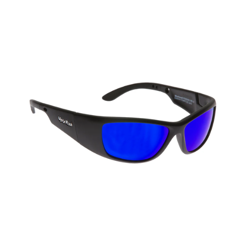 Ugly Fish Warhead RS6606X Glasses Matt Black Frame + Blue Revo Lens