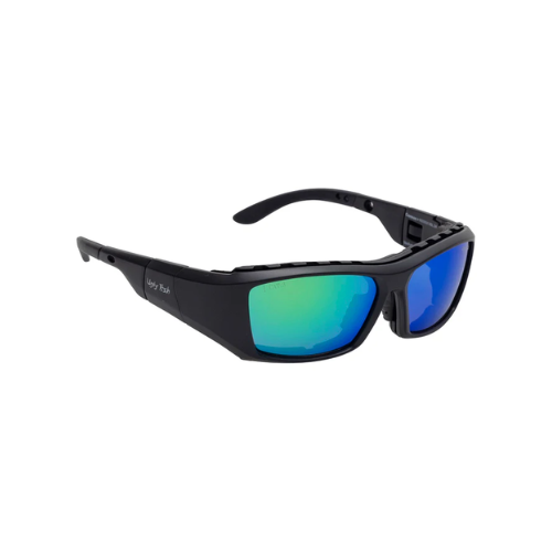 Ugly Fish - Cannon Matt Black Frame/Green Revo Lens Sunglasses