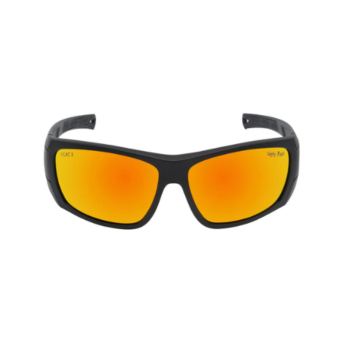 Ugly Fish Lifestyle Sunglasses Matt Black Frame Orange Revo Lens