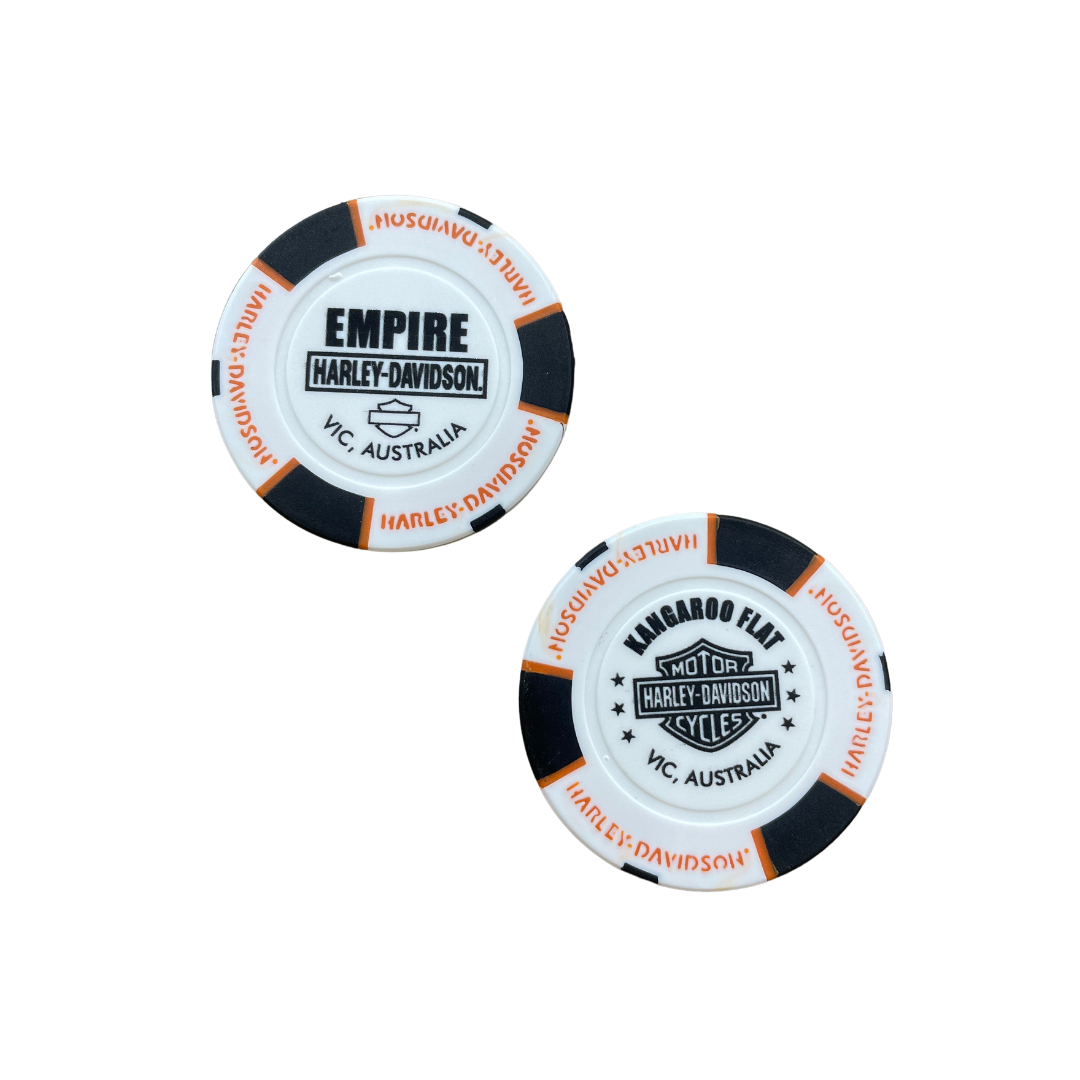 Empire Harley-Davidson Poker Chip - White