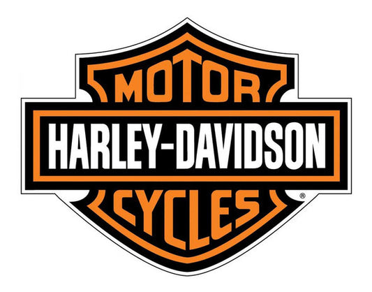 Harley-Davidson Decal, Orange Bar & Shield Logo, X-Large