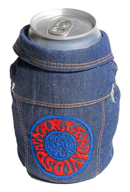 Harley-Davidson 1970s Psychedelic Denim Can Cooler