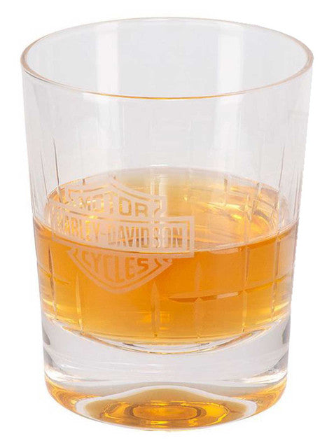 Harley-Davidson Crystal Double Old Fashioned Glassware Set