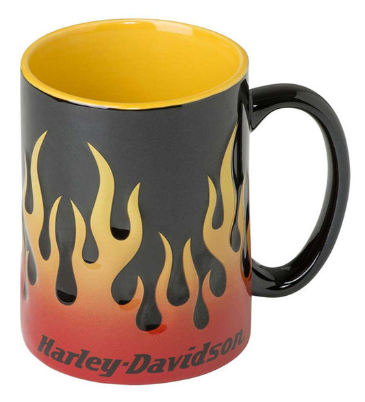 Harley-Davidson Sculpted Flames Coffee Mug