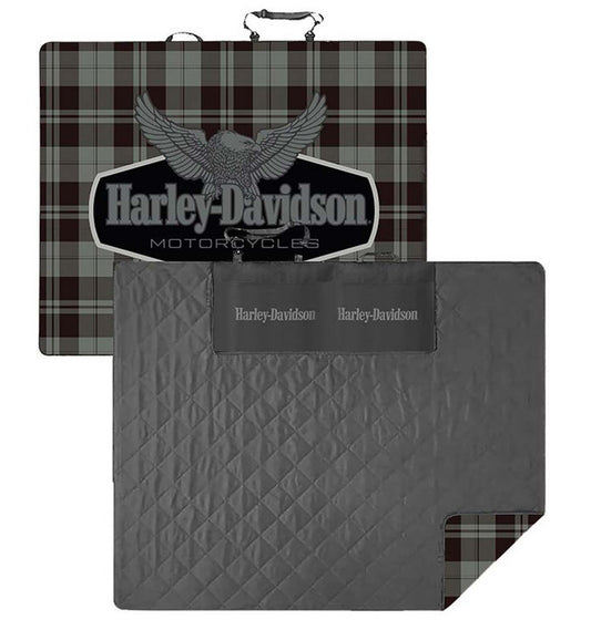 Harley-Davidson Soft Folding Blanket w/ Carry Bag