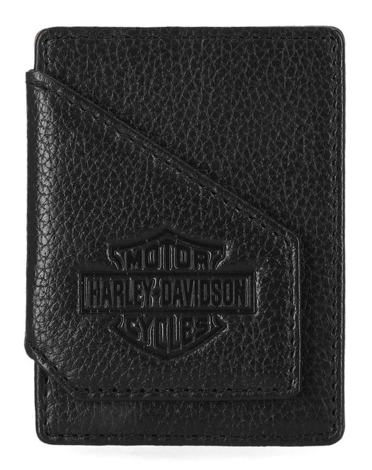 Harley Davidson Men's Bar & Shield Pebble Card Case