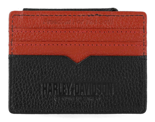 Harley Davidson Men's Bar & Shield Pebble Card Case