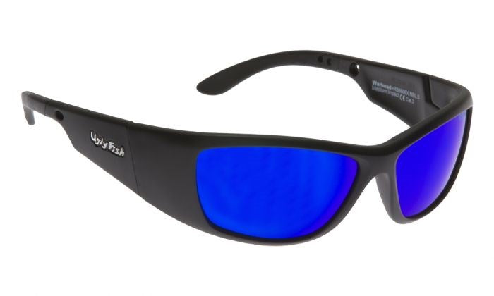 Ugly Fish Warhead RS6606X Glasses Matt Black Frame + Blue Revo Lens