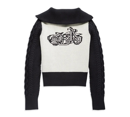 Harley-Davidson Women's Artisan Zip Front Motorcycle Sweater