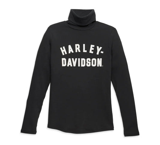 Harley-Davidson Women's Milwaukee Rib Turtleneck Black